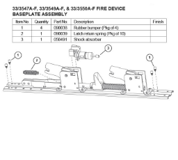 33/3547A-F FIRE DEVICE BASEPLATE ASSEMBLY